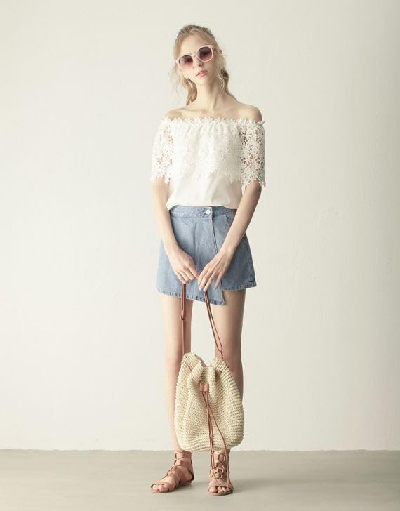 413O6Lf1tVL.jpg Mairo Lifestyle Straw Wicker Handmade Boho Summer Beach Drawstring Tote Bag (Beige)