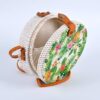 Mairo Lifestyle Rattan Cane Straw Wicker Handmade Boho Summer Beach Round Sling Bag (Pineapple Forest)
