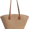 Version 1.0.0 MAIRO LIFESTYLE Straw Handmade Boho Summer Beach Shoulder Bag (Brown 2)