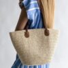 Mairo Lifestyle Straw Handmade Boho Summer Beach Shoulder Bag (Beige 2)