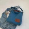 61Wr3pQEzWL.jpg Mairo Lifestyle Canvas Shoulder Bag Hobo Handbag Casual Tote Bag (Blue)