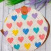 719INLQlzvL.jpg Mairo Lifestyle Rattan Cane Straw Wicker Handmade Boho Summer Beach Round Sling Bag (Love Heart)