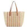 71jGY8hB0GL.jpg Mairo Lifestyle Straw Wicker Handmade Boho Summer Beach Tote Bag (Brown Stripe)