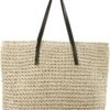 81XcTH62z2L.jpg Mairo Lifestyle Straw Wicker Handmade Boho Summer Beach Tote Bag (Beige Square)